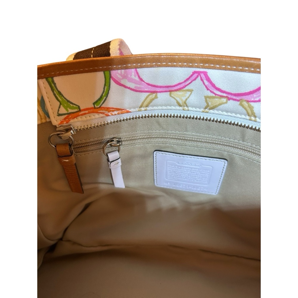 Coach Hamptons Multicolored Scribble Monogram Tot… - image 6